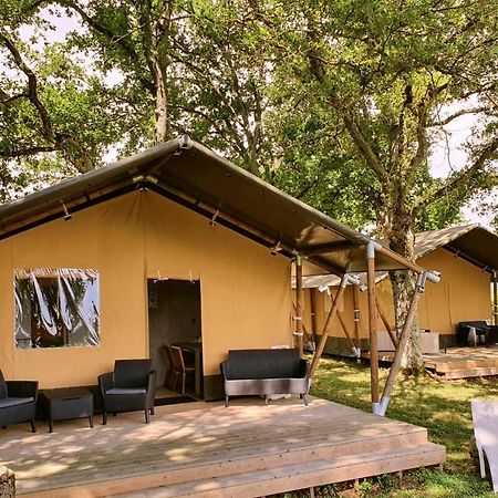Glamping Les Arbres, Luxe Safaritent met zwembad Cronat Exterior foto